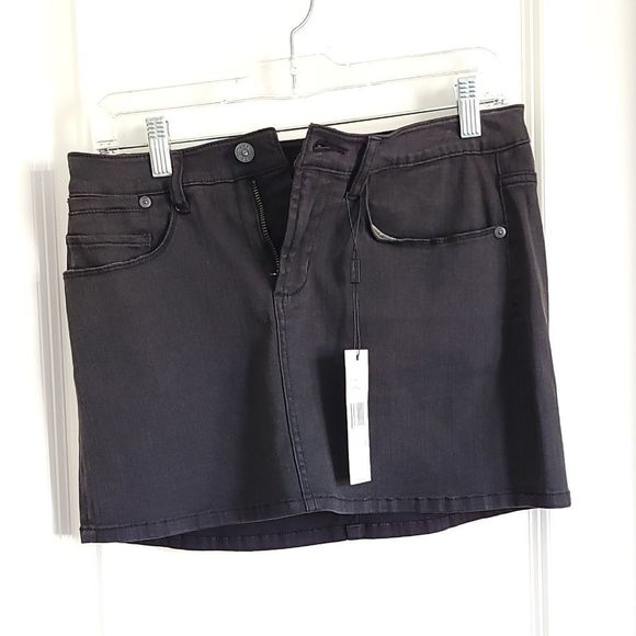 NWT A.B.S By Allen Schwartz Denim Mini Skirt - Picture 4 of 14